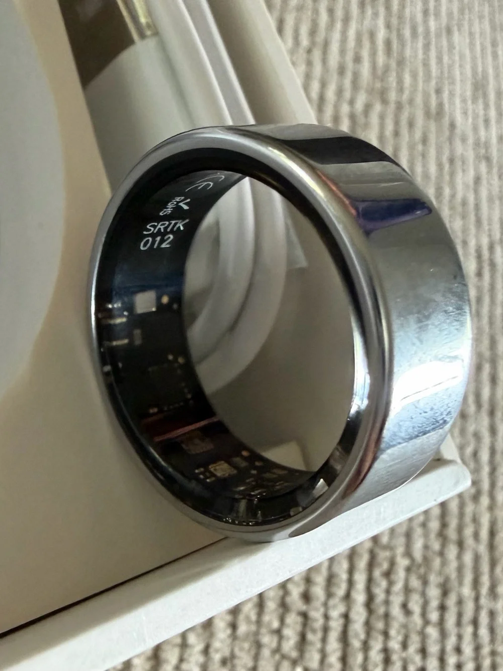 Smart Ring — Silver Stainless Steel Wearable